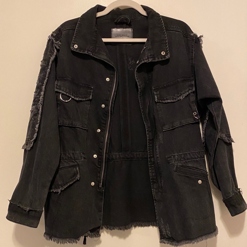 Zara Distressed Denim jacket